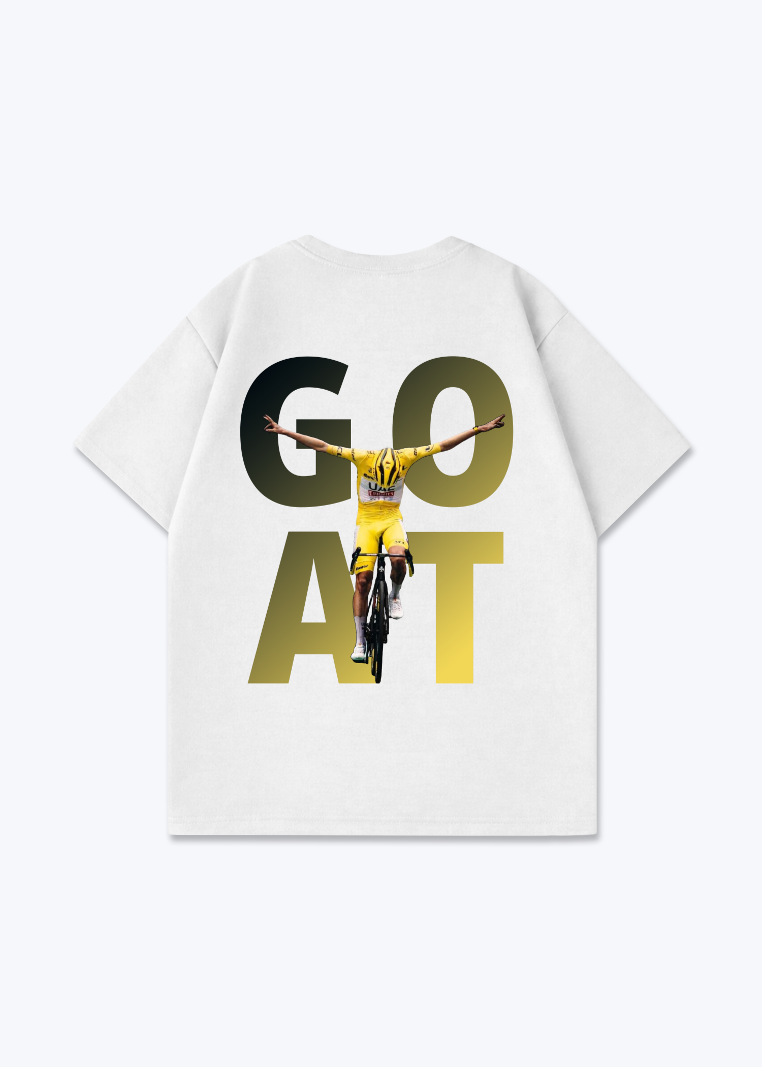 Goat Pogačar Oversized Shirt - White Back (Designed)
