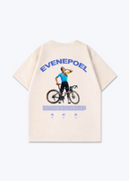 Evennepoel triple  Oversized Shirt - Beige Back (Designed)