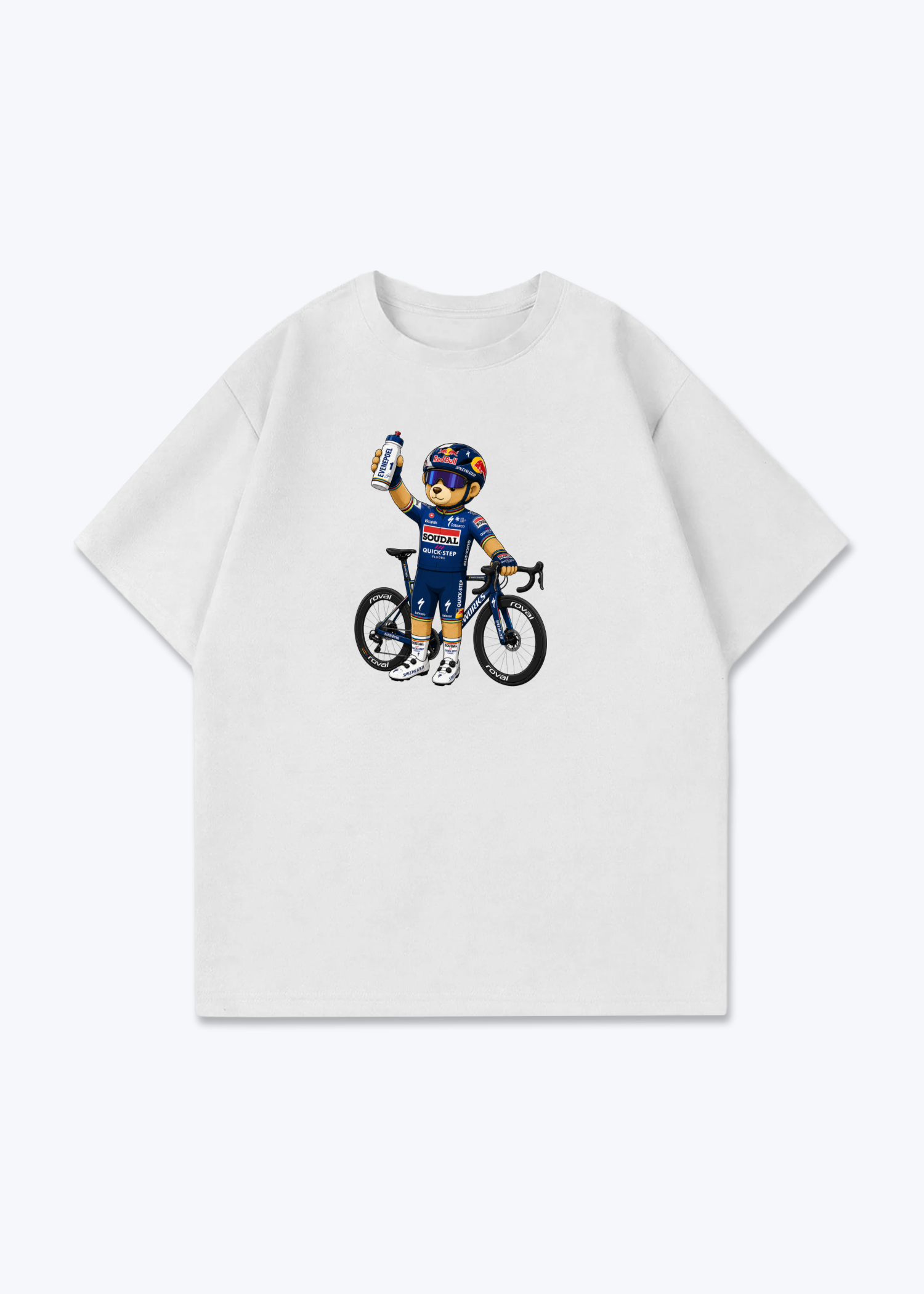 Evenpoel Bär Oversized Shirt - White Front (Designed)