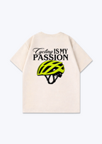 Cycling is my Passion  Oversized Shirt - Beige Back (Designed)
