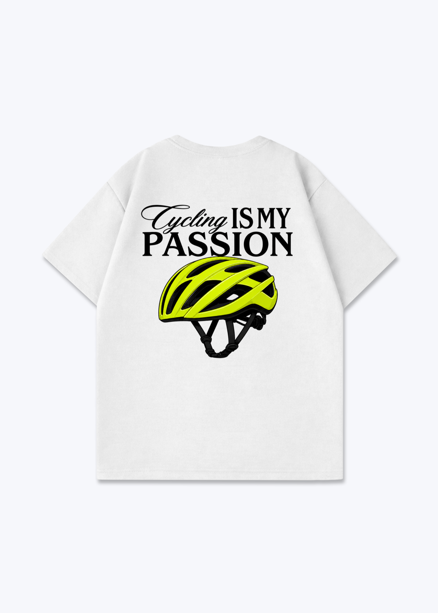 Cycling is my Passion  Oversized Shirt - White Back (Designed)