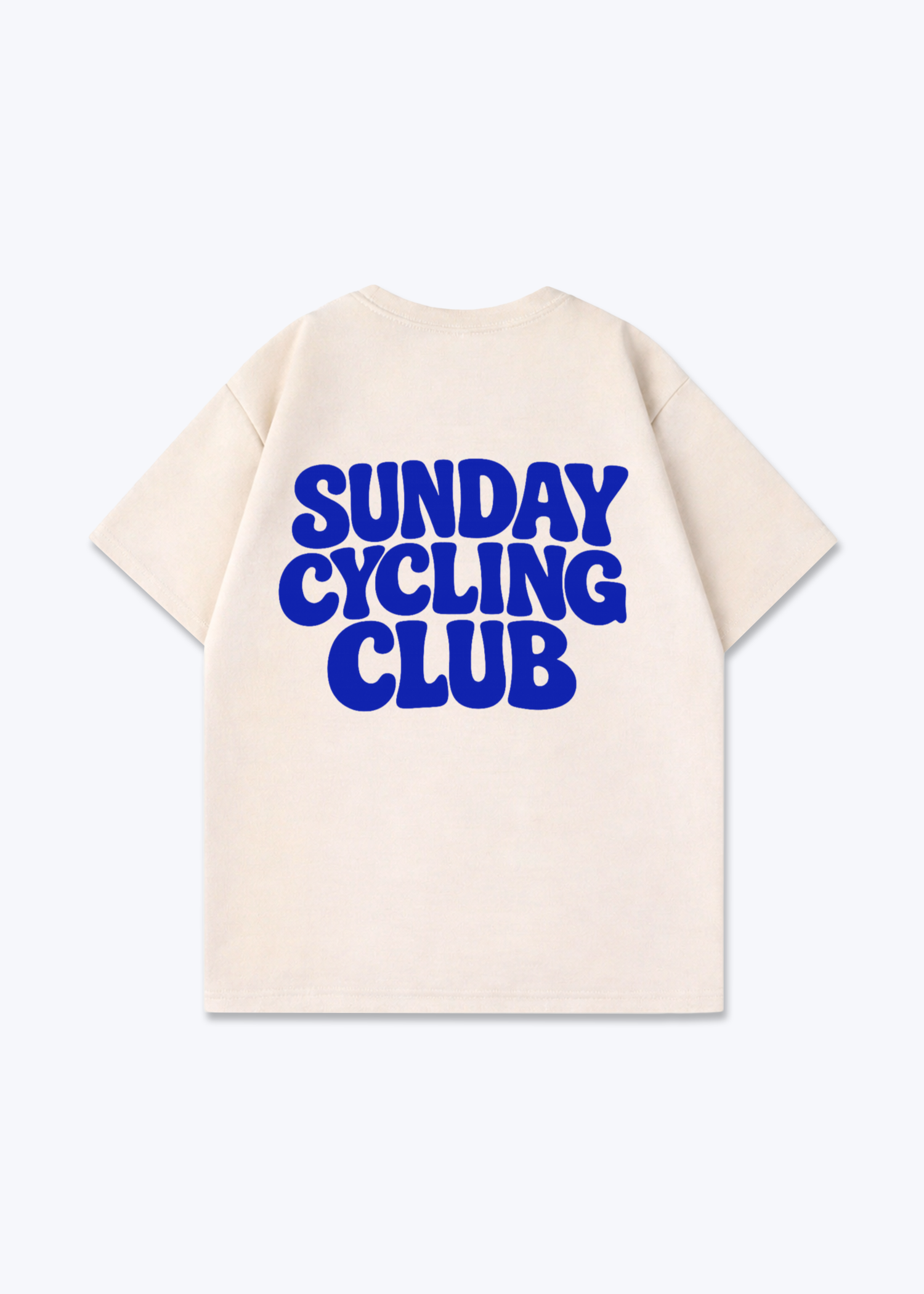 Sunday Cycling Club Oversized Shirt - Beige Back (Designed)