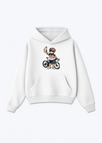 Pogačar Bär Oversized Hoodie - White Front (Designed)