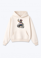 Pogačar Bär Oversized Hoodie - Beige Front (Designed)