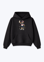 Pogačar Bär Oversized Hoodie - Black Front (Designed)