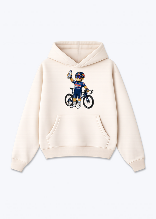 Evenpoel Bär Oversized Hoodie - Beige Front (Designed)
