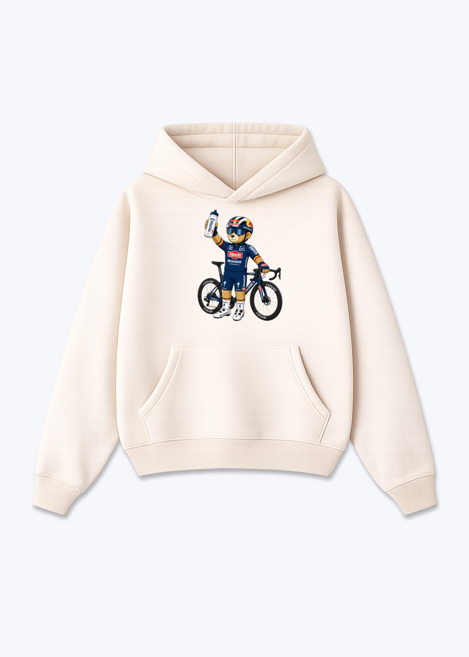Philipsen Bär Oversized Hoodie - Beige Front (Designed)