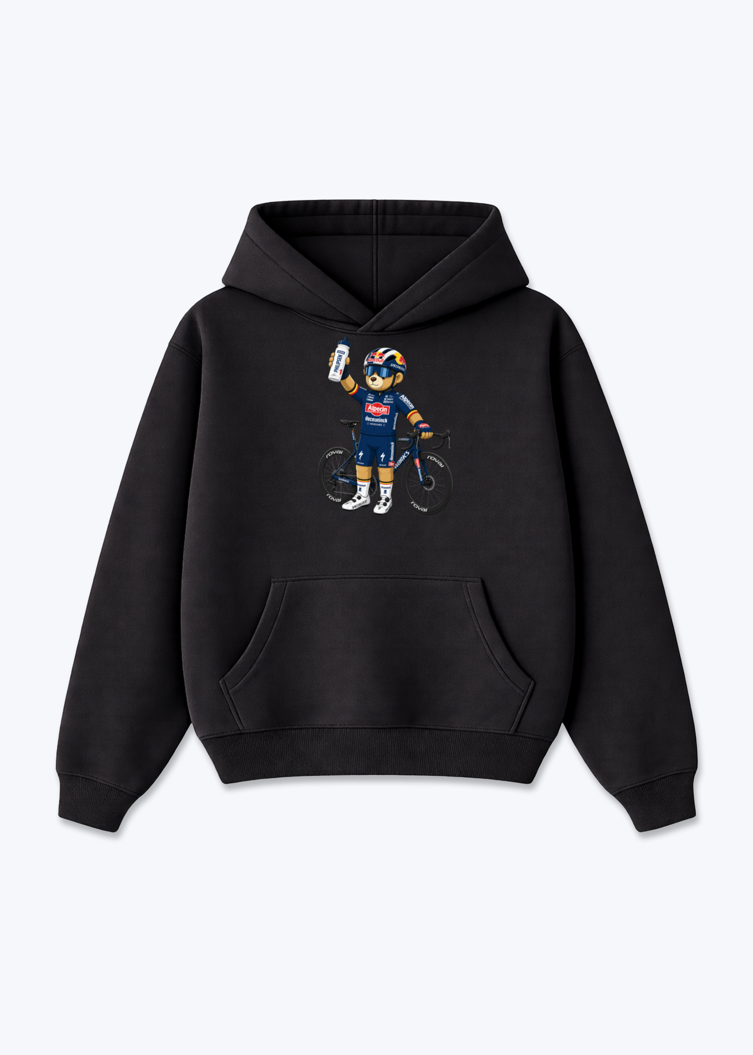 Philipsen Bär Oversized Hoodie - Black Front (Designed)