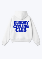 Sunday Cycling Club Oversized Hoodie - White Back (Designed)