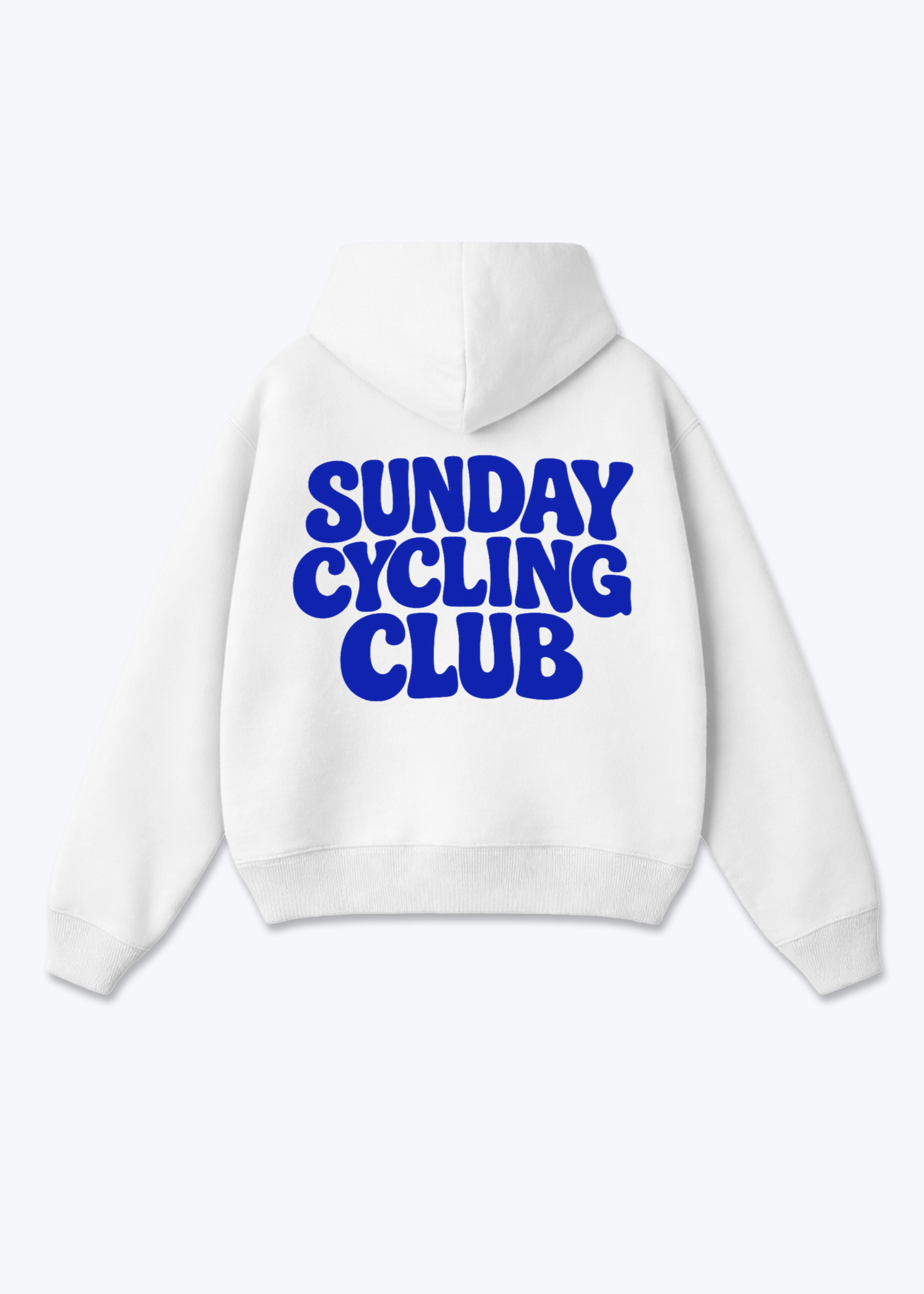 Sunday Cycling Club Oversized Hoodie - White Back (Designed)