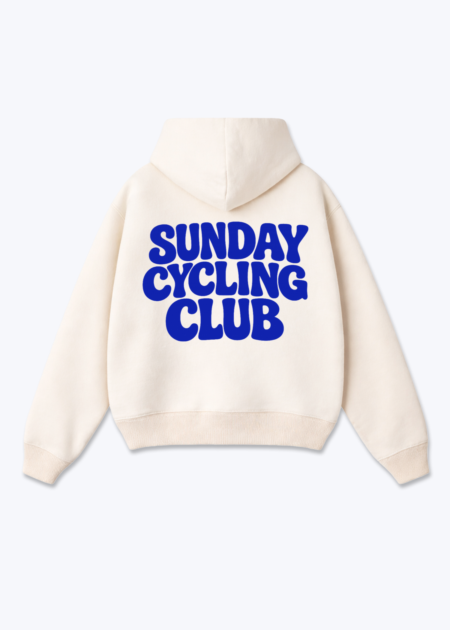 Sunday Cycling Club Oversized Hoodie - Beige Back (Designed)