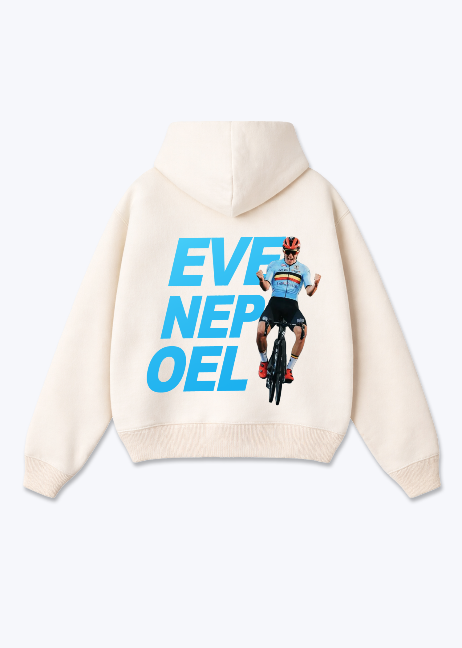 Evenepoel Oversized Hoodie - Beige Back (Designed)