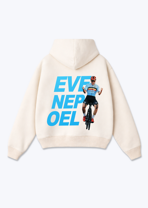 Evenepoel Oversized Hoodie - Beige Back (Designed)