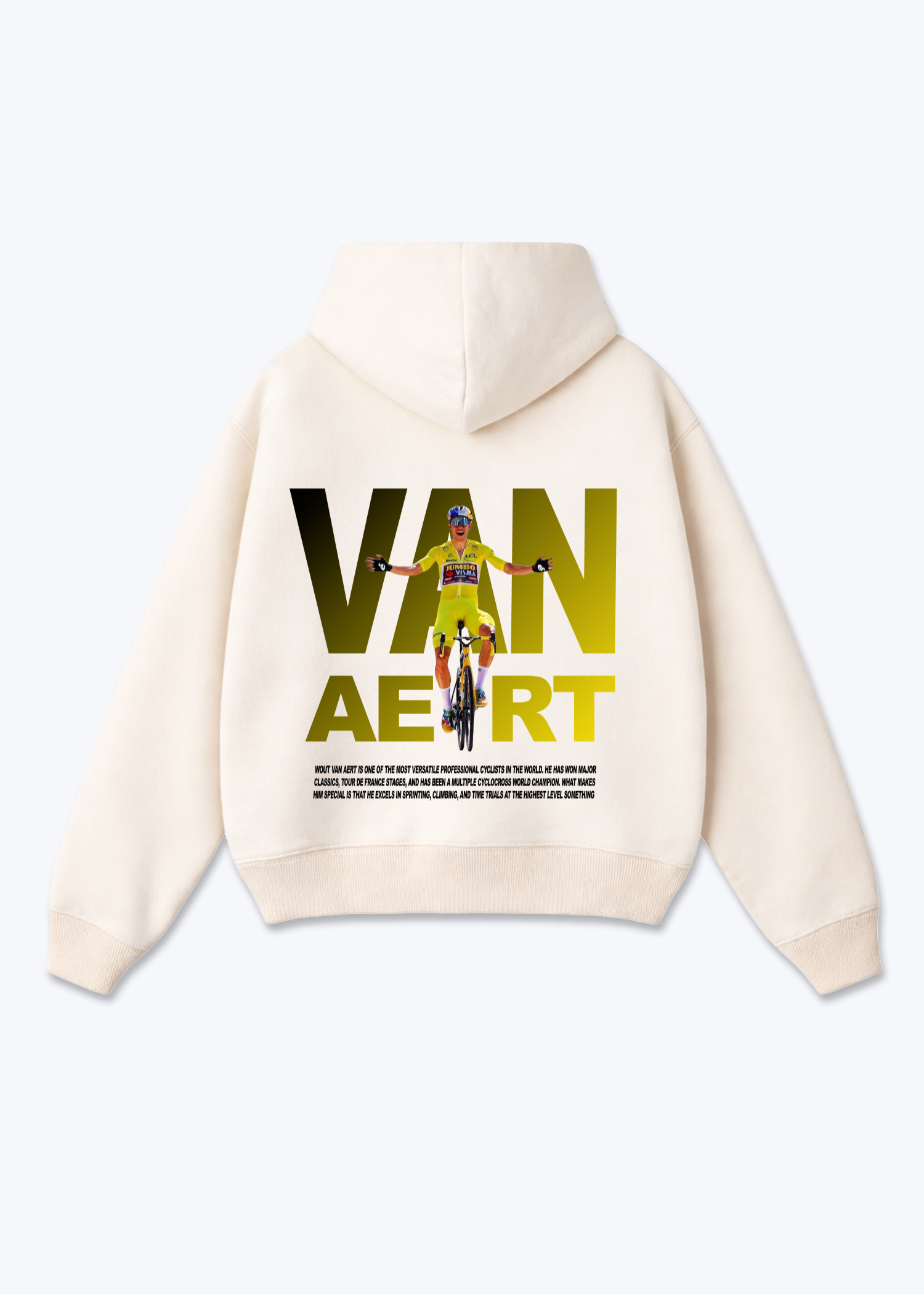 Van Aert Fly Oversized Hoodie - Beige Back (Designed)
