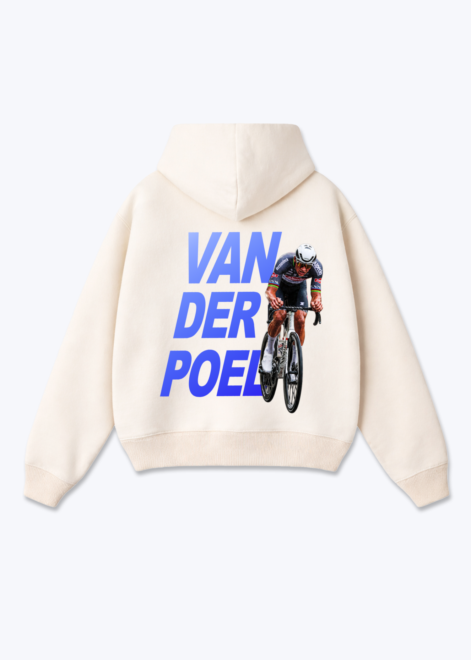 Van Der Poel Oversized Hoodie - Beige Back (Designed)