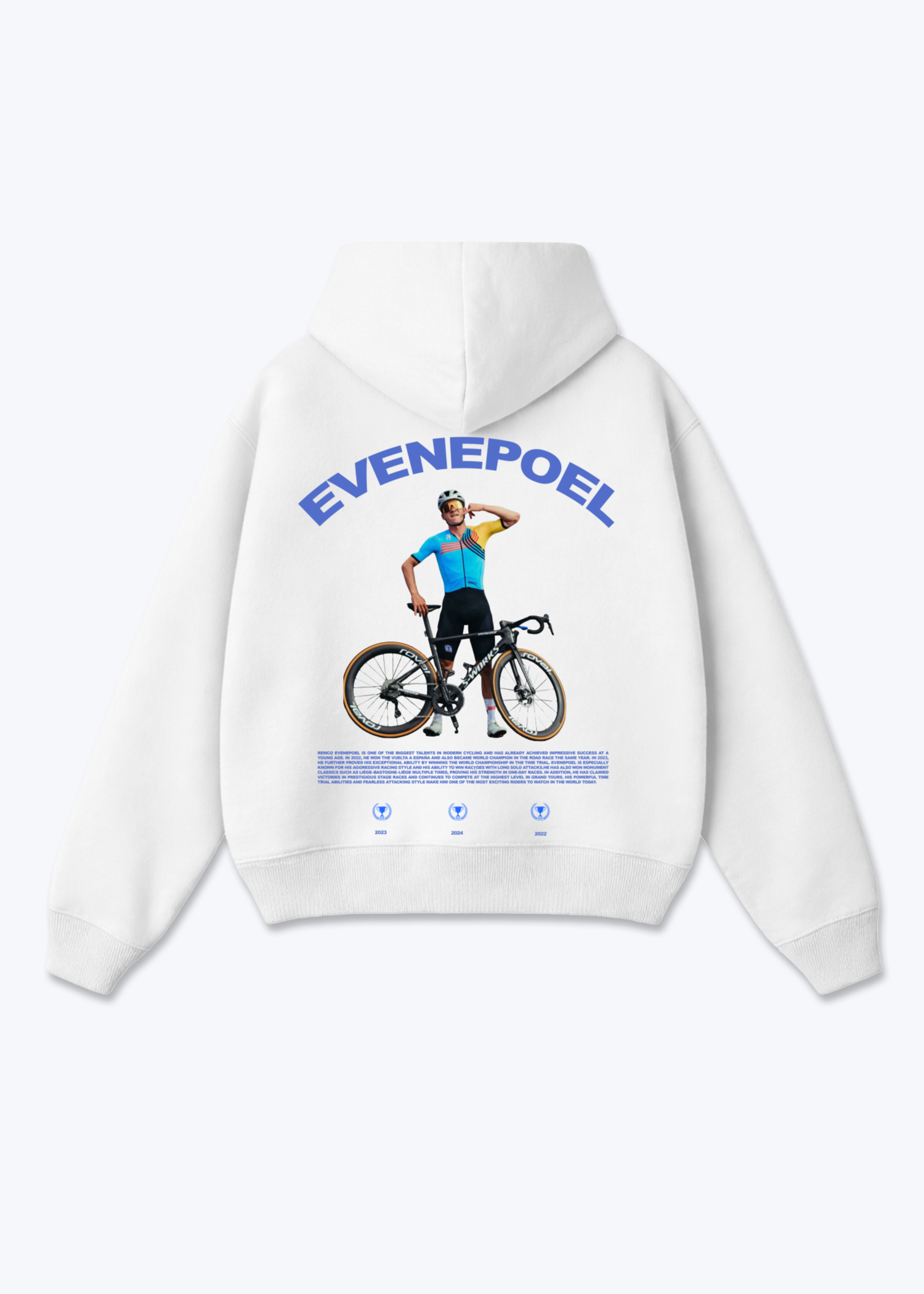 Evenepoel Triple Oversized Hoodie - White Back (Designed)