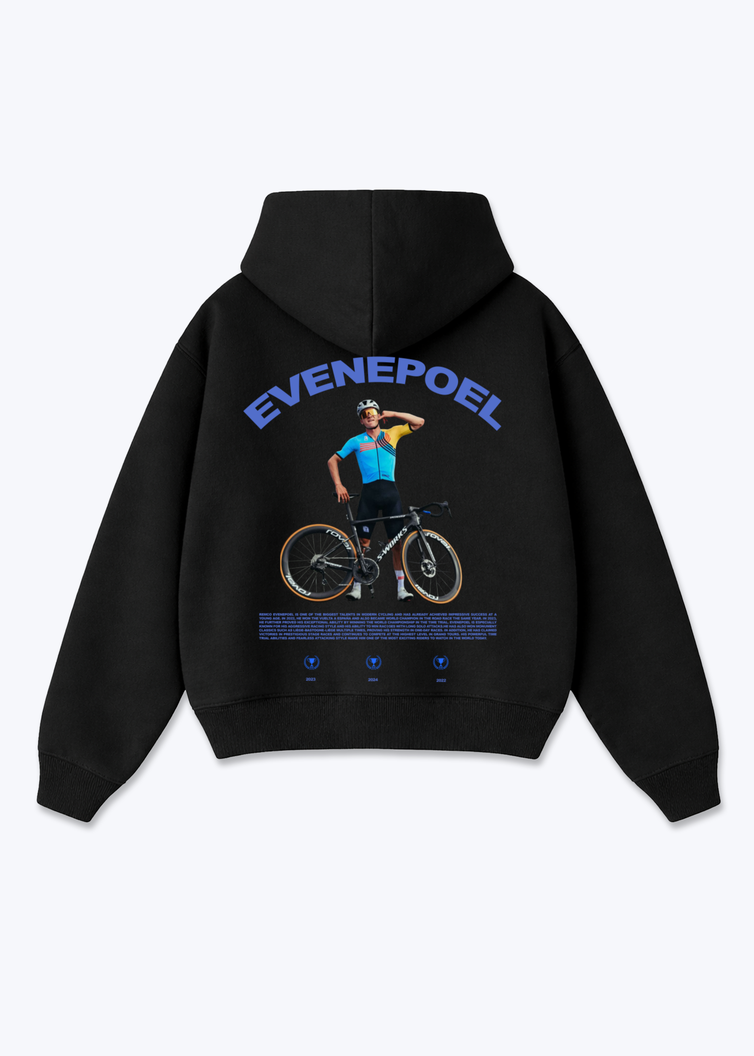 Evenepoel Triple Oversized Hoodie - Black Back (Designed)