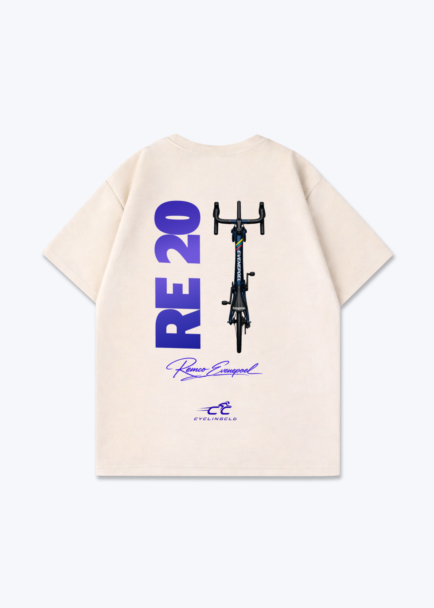 RE20  Oversized Shirt - Beige Back (Designed)