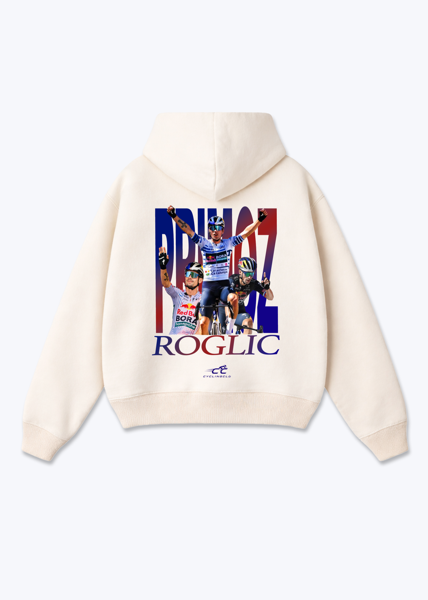 Roglic Oversized Hoodie - Beige Back (Designed)