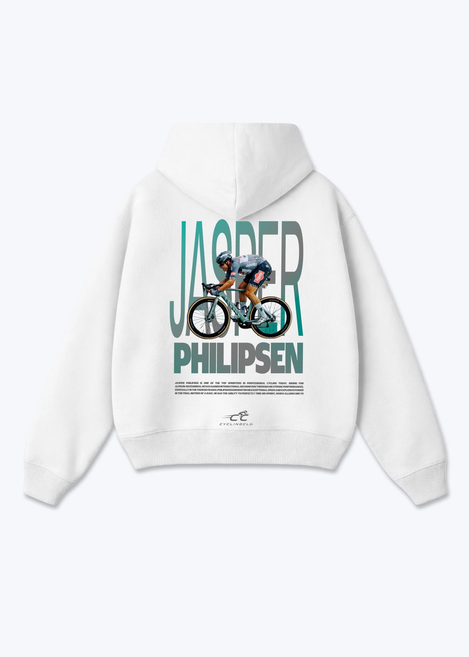Jasper Philipsen Race Oversized Hoodie - White Back (Designed)