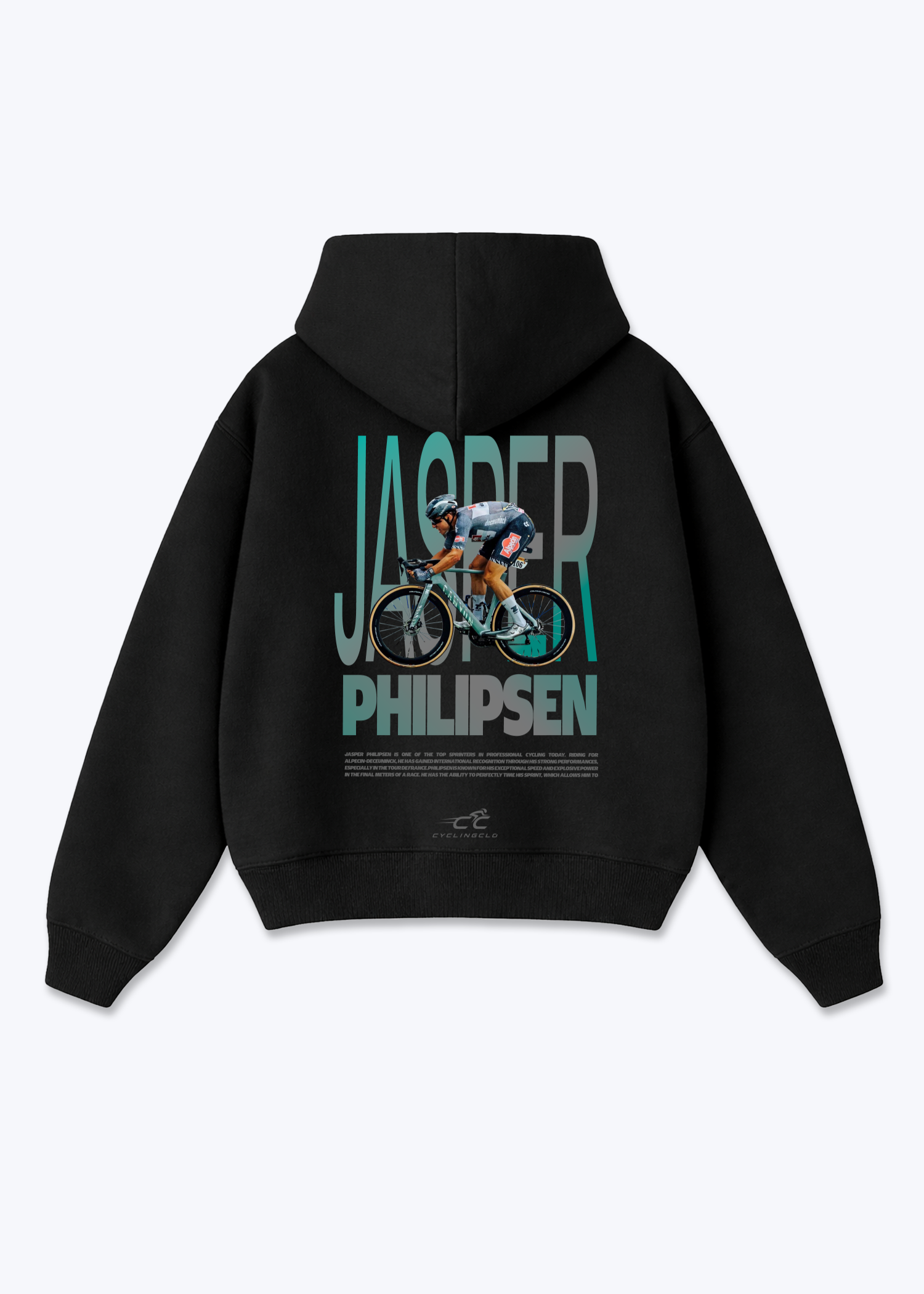 Jasper Philipsen Race Oversized Hoodie - Black Back (Designed)