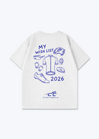My Wish List 2026 Oversized Shirt - White Back (Designed)