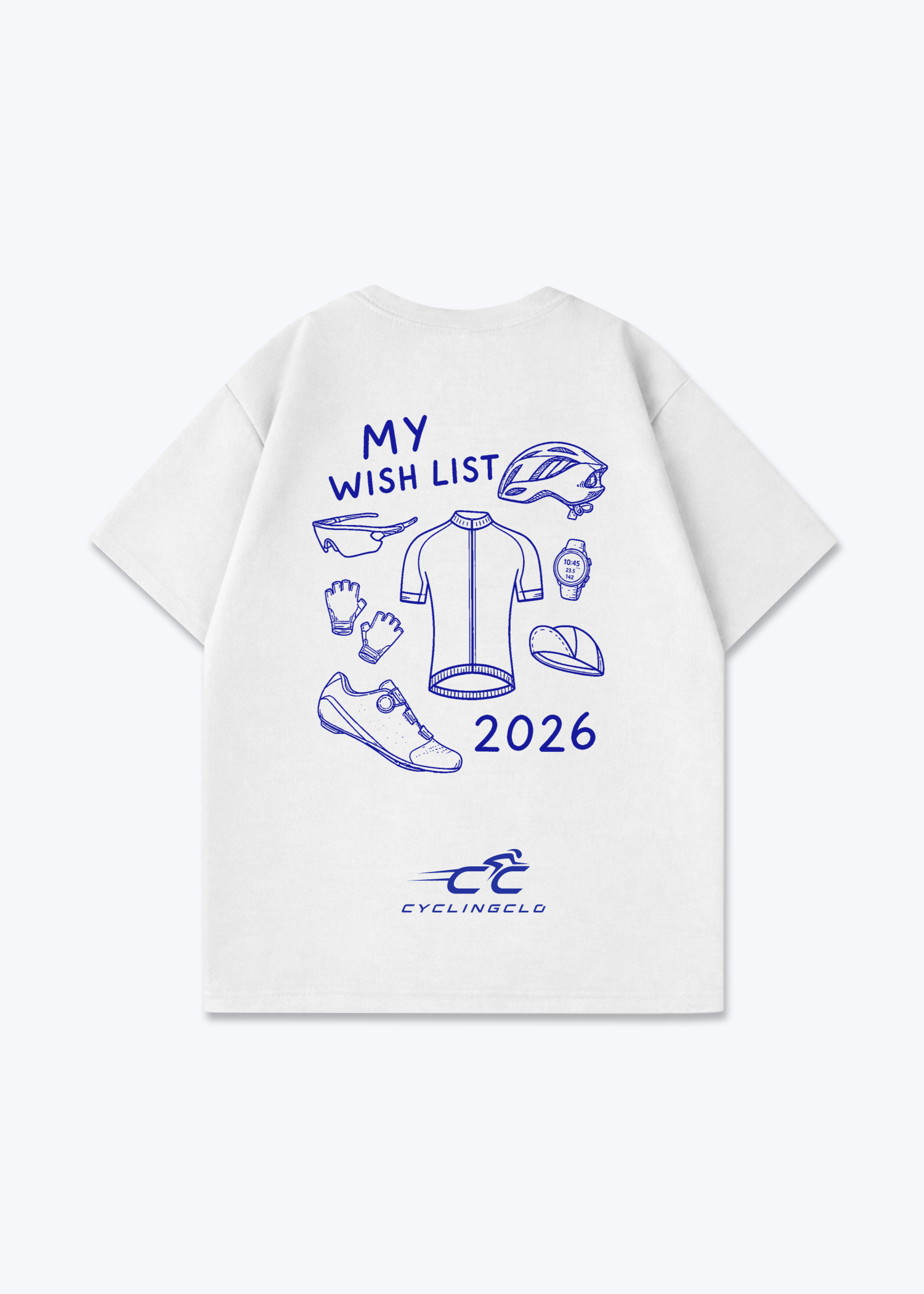 My Wish List 2026 Oversized Shirt - White Back (Designed)