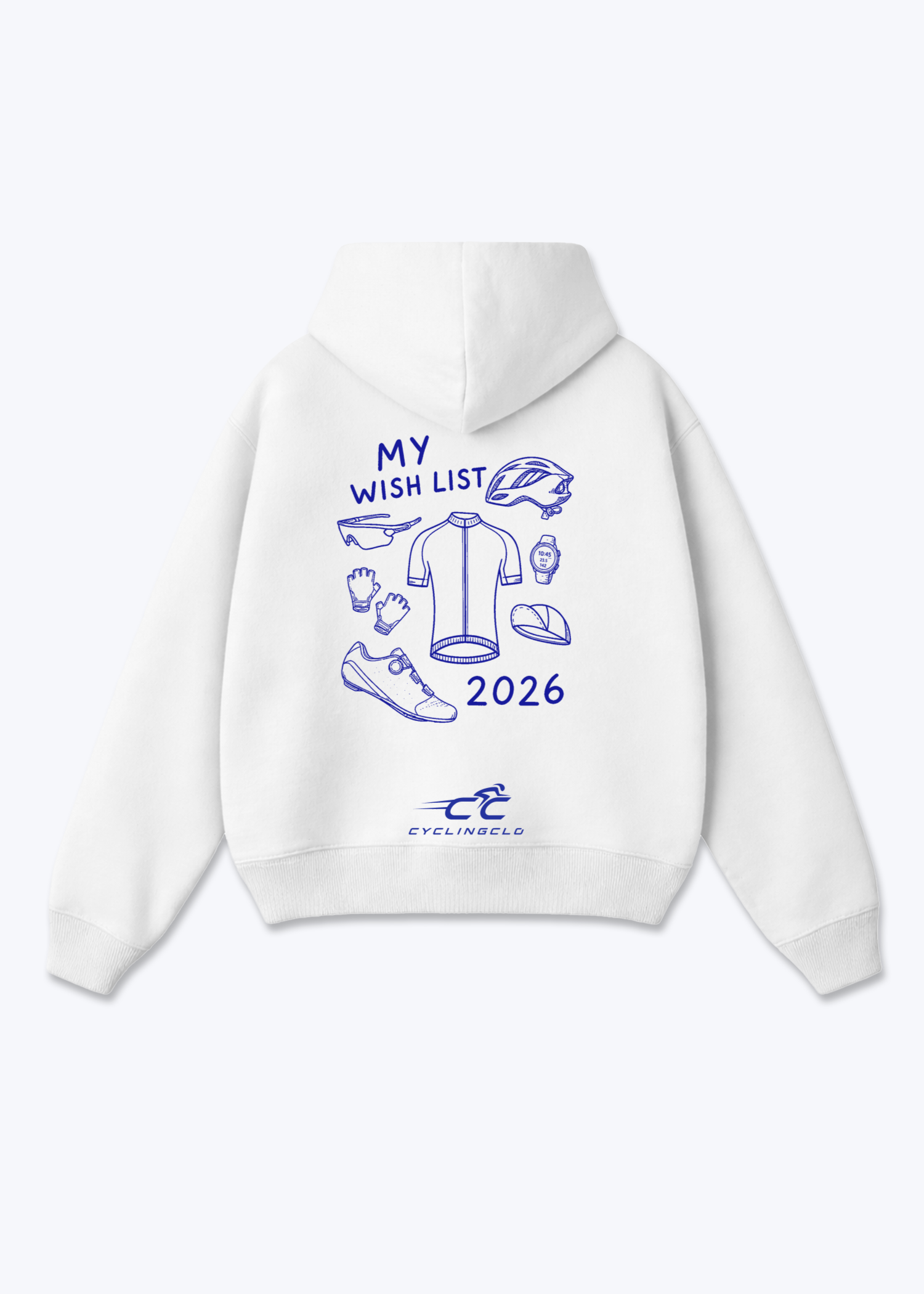 My Wish list 2026 Oversized Hoodie - White Back (Designed)