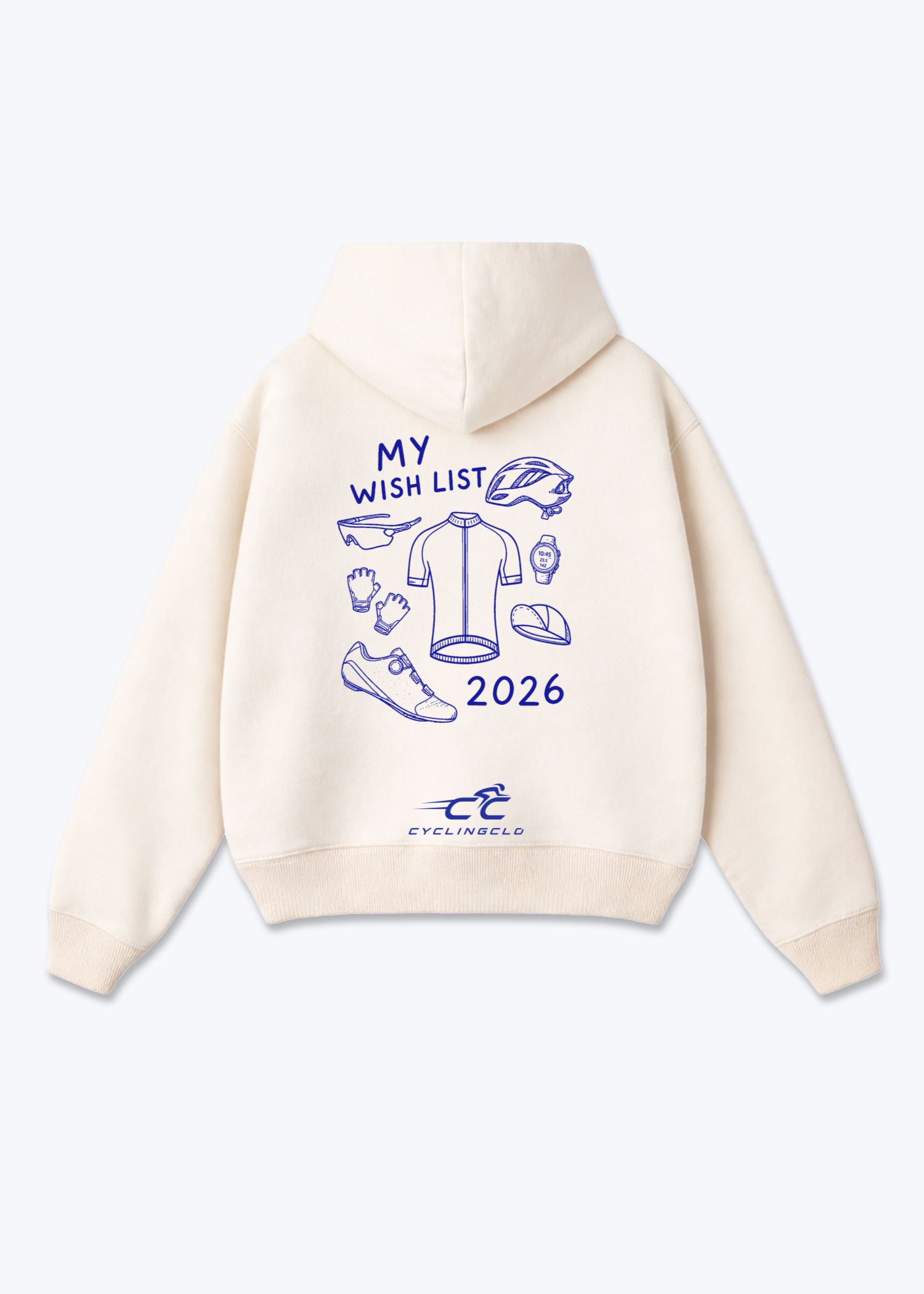My Wish list 2026 Oversized Hoodie - Beige Back (Designed)