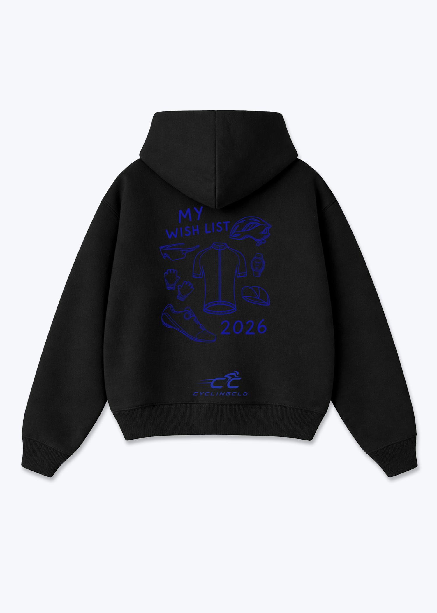 My Wish list 2026 Oversized Hoodie - Black Back (Designed)