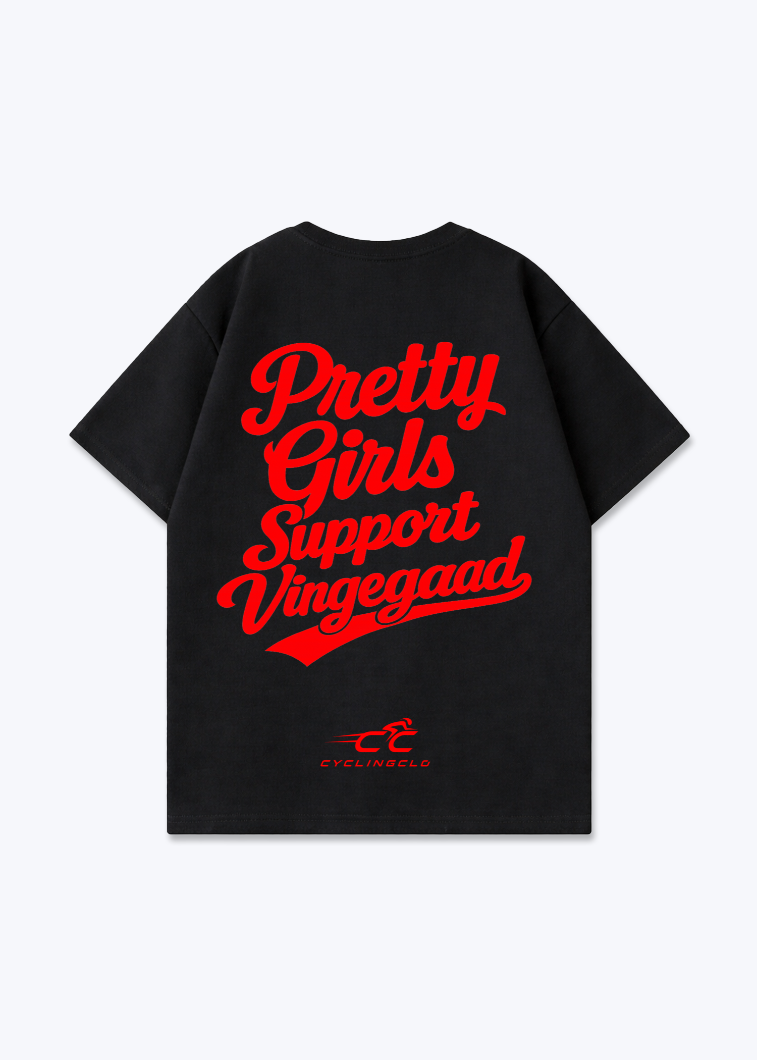 Pretty Girls Support Vingegaad Oversized Shirt - Black Back (Designed)