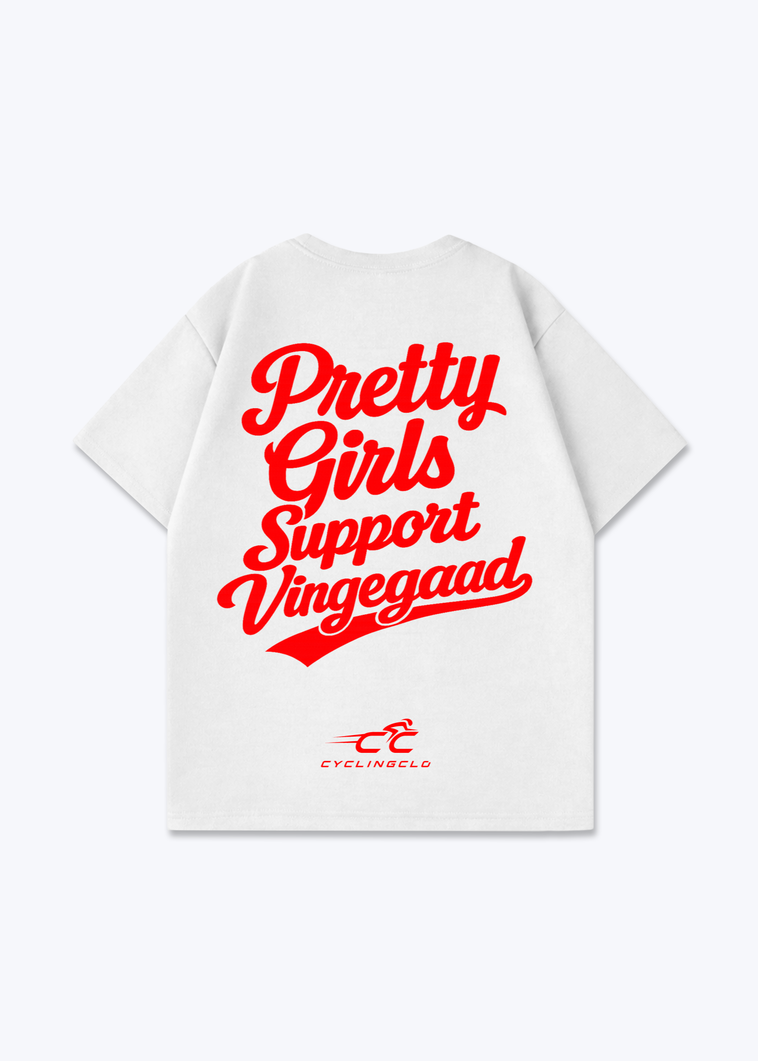 Pretty Girls Support Vingegaad Oversized Shirt - White Back (Designed)