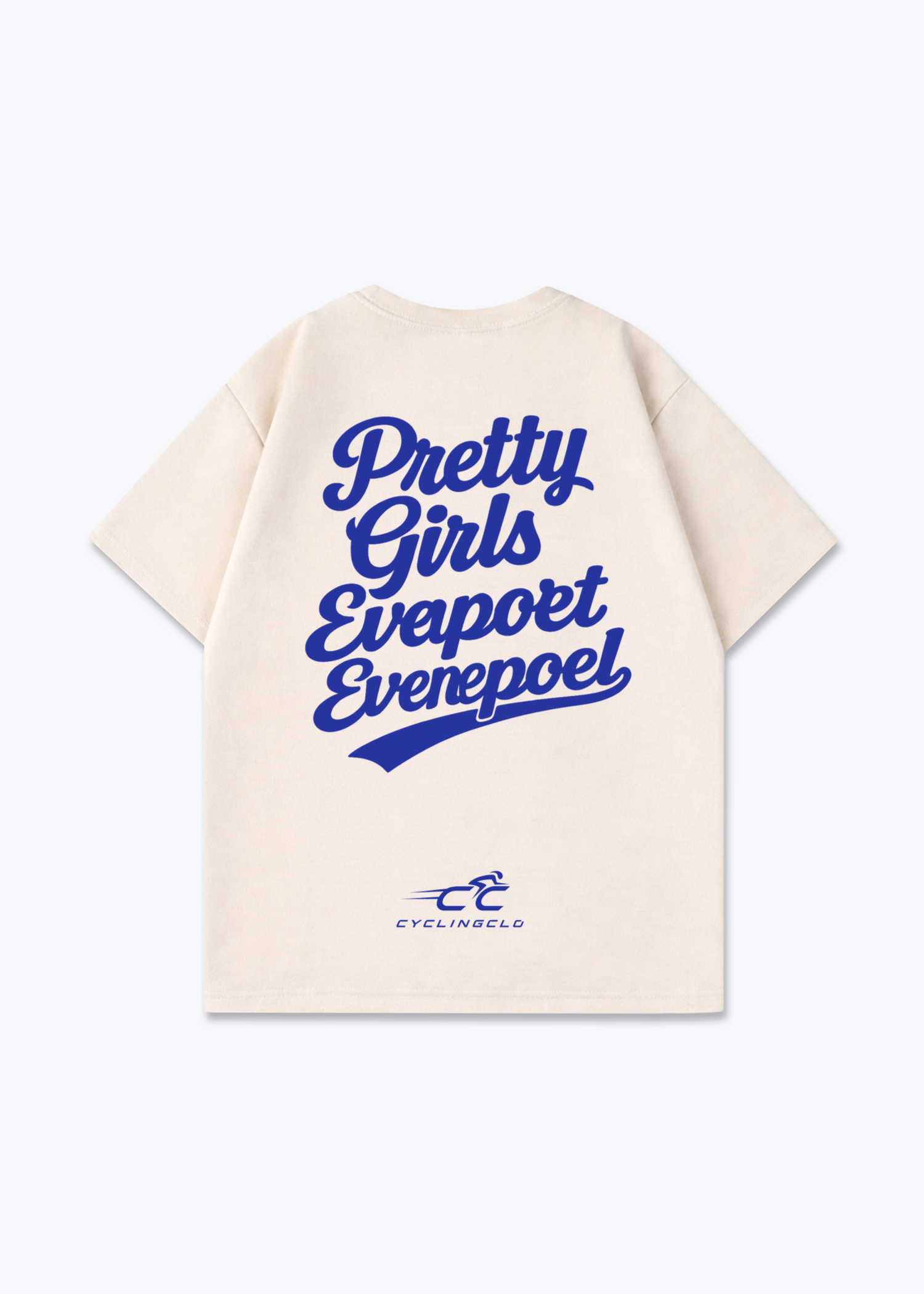 Pretty Girls Support Evenepoel Oversized Shirt - Beige Back (Designed)