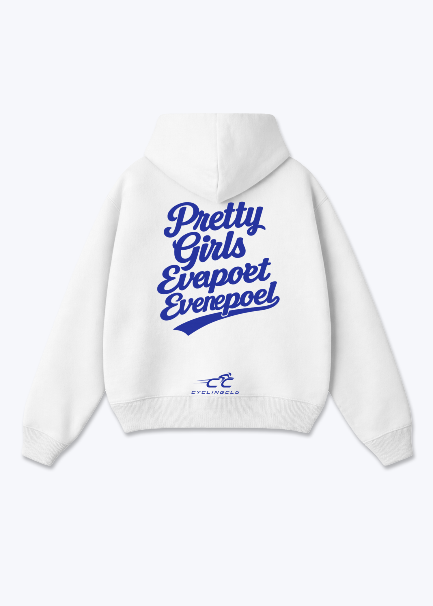 Pretty Girls support Evenepoel Oversized Hoodie - White Back (Designed)