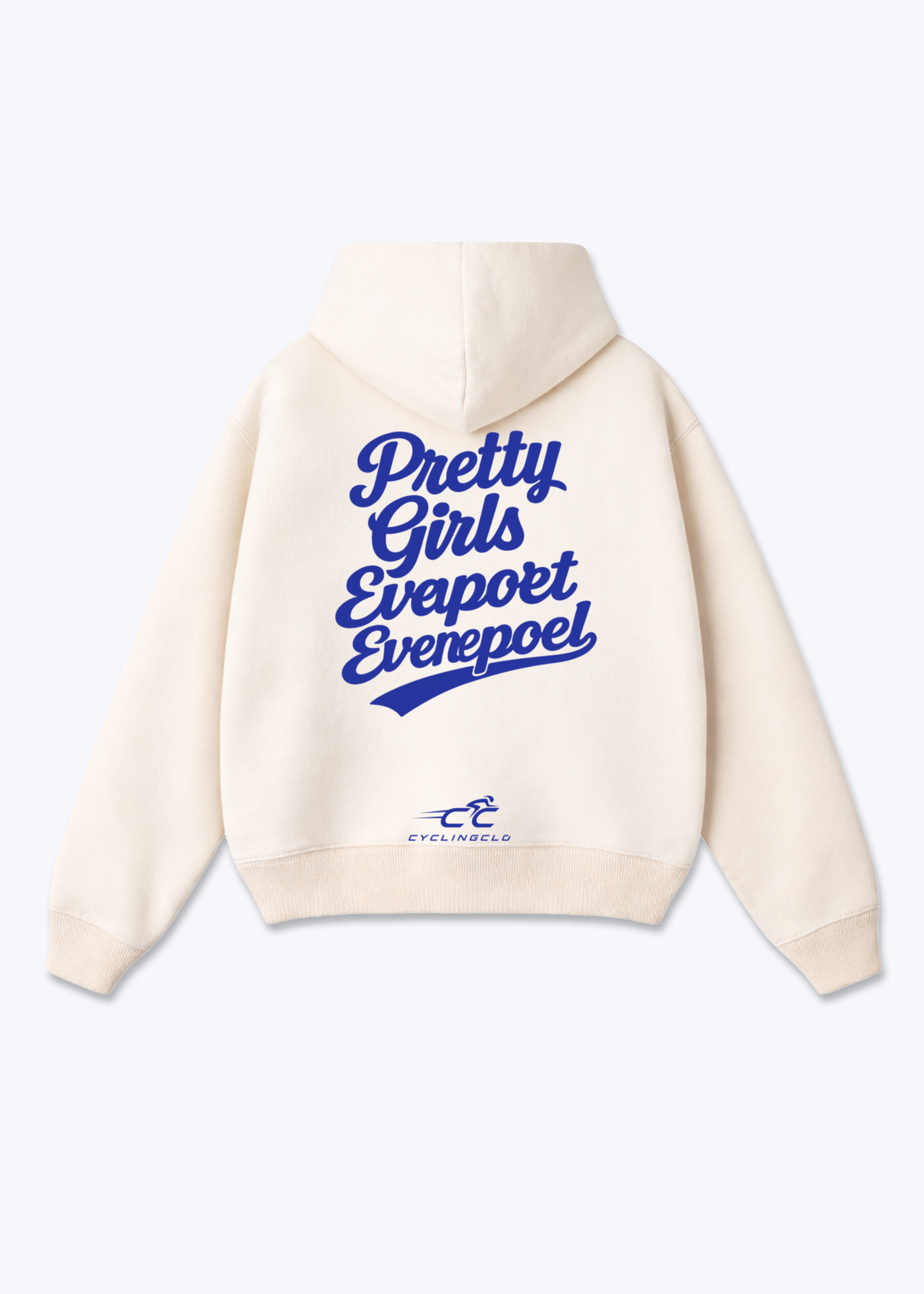Pretty Girls support Evenepoel Oversized Hoodie - Beige Back (Designed)
