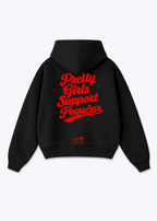 Pretty Girls support Pogacar Oversized Hoodie - Black Back (Designed)
