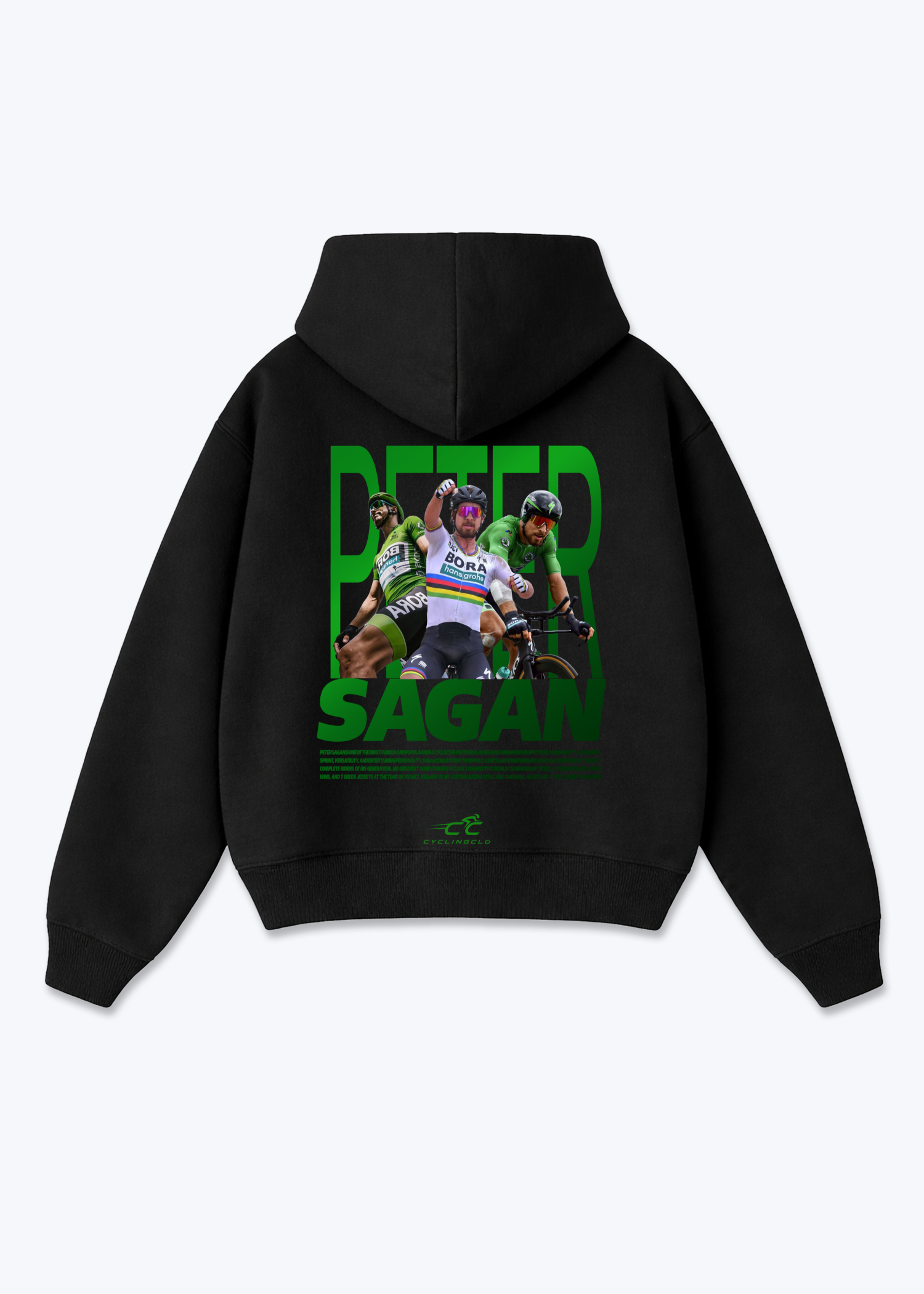 Peter Sagan Oversized Hoodie - Black Back (Designed)