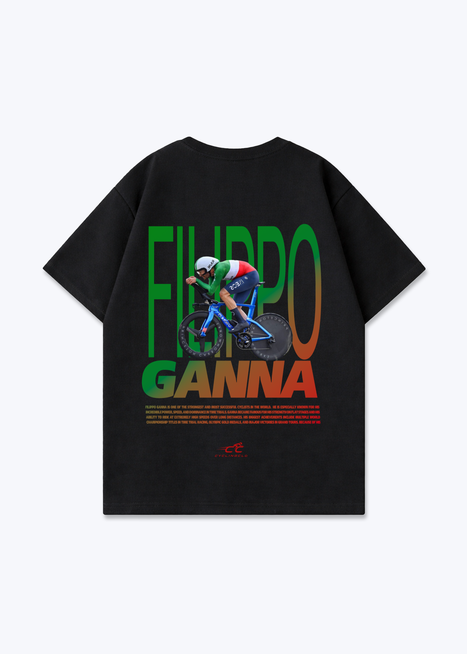 Filippo Ganna Oversized Shirt - Black Back (Designed)