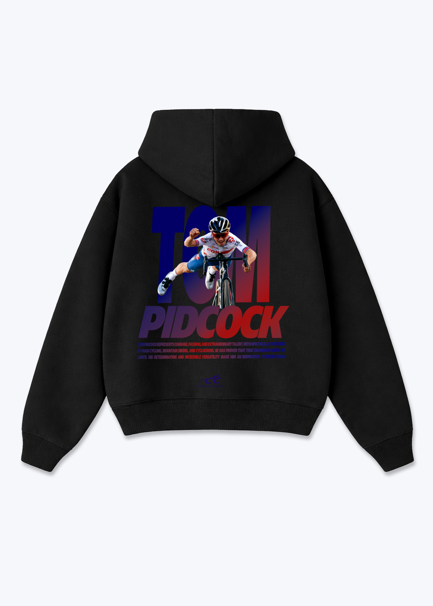 Tom Oidcock Oversized Hoodie - Black Back (Designed)