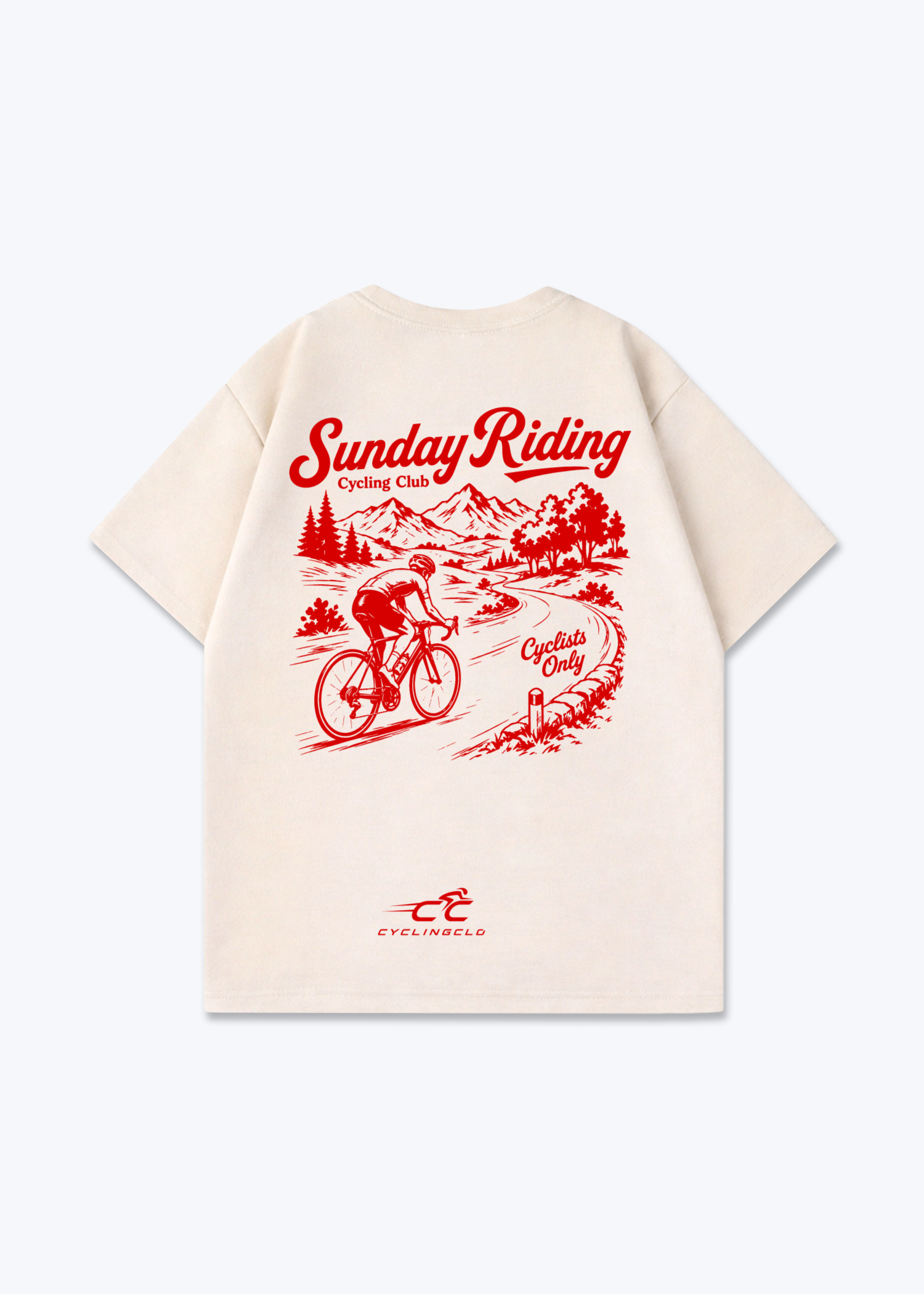 Sunday Riding Oversized Shirt - Beige Back (Designed)