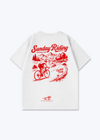 Sunday Riding Oversized Shirt - White Back (Designed)