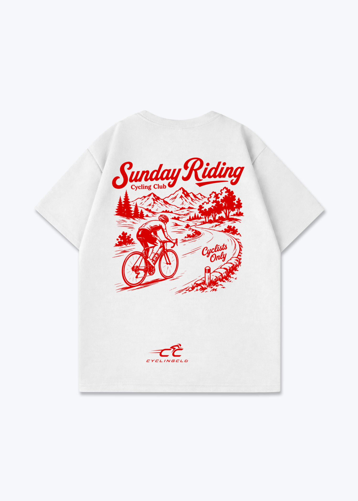 Sunday Riding Oversized Shirt - White Back (Designed)