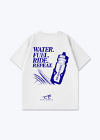 Water.Fuel.Ride.Repeat Oversized Shirt - White Back (Designed)