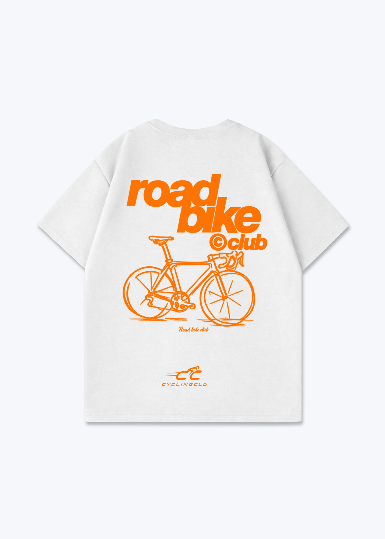 road bike club  Oversized Shirt - White Back (Designed)