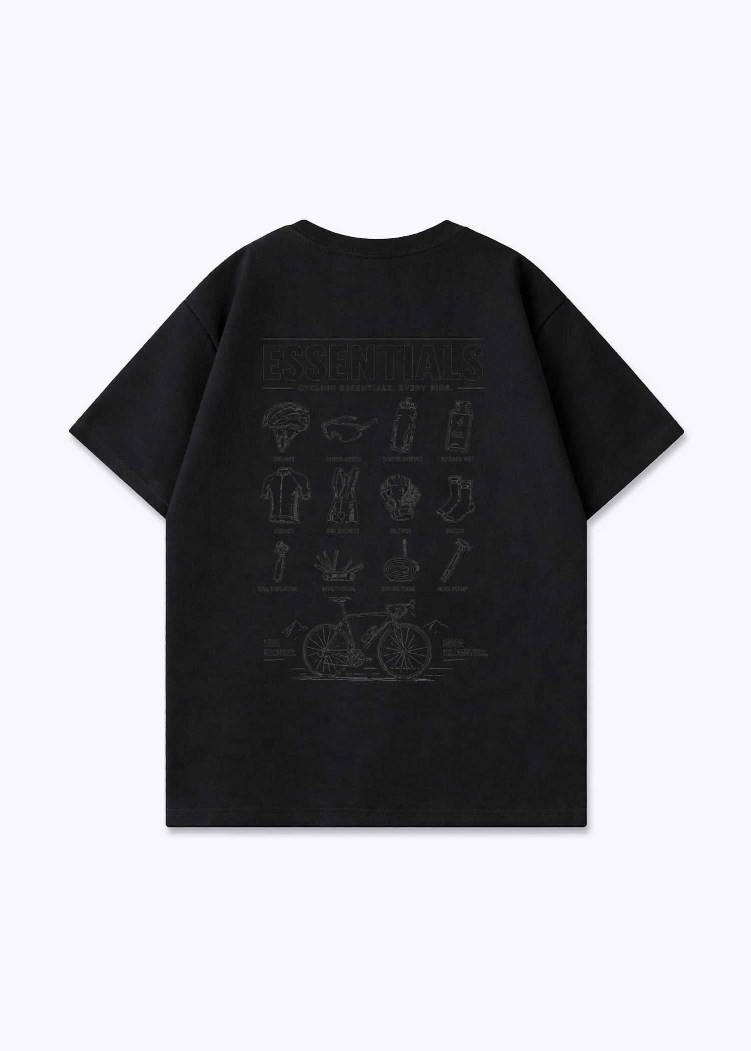Cycling Essentials Oversized Shirt - Black Back (Designed)