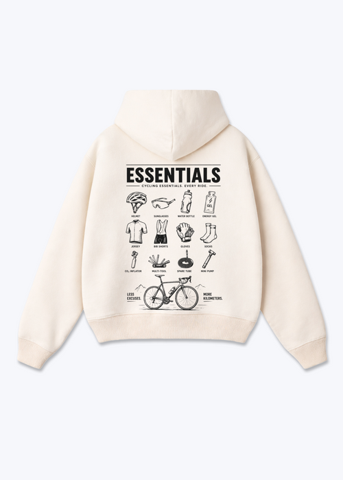 Cycling essentials Oversized Hoodie - Beige Back (Designed)