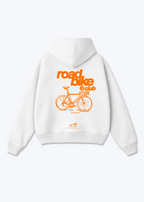 road bike club Oversized Hoodie - White Back (Designed)