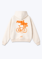 road bike club Oversized Hoodie - Beige Back (Designed)