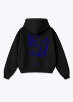 Water.Fuel.Ride.Repeat Oversized Hoodie - Black Back (Designed)