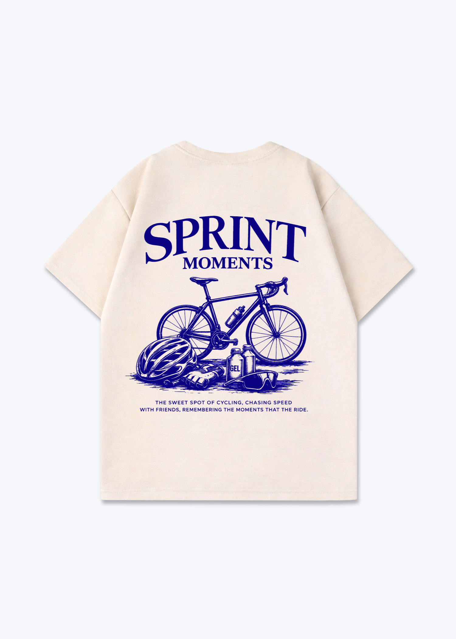 Sprint Moments Oversized Shirt - Beige Back (Designed)